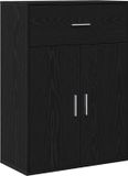 vidaXL Dressoir Zwart Eiken 79 x 84 cm