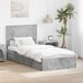 vidaXL Lit de rangement avec tiroir Béton Gris 90 x 190 cm Bois traité