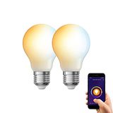 Ledlampen, Xanlite Slimme Ledlampen E27 A60 9W 806lm (60W Eq) Dimbaar, Alexa & Google Home Compatibel, 2 Stuks