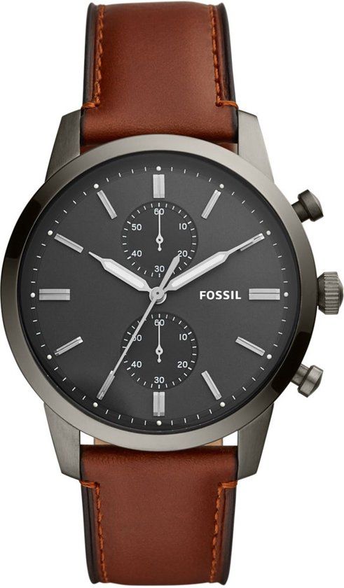 Fossil Townsman FS5522 Horloge Chronograaf - Bruin - RVS