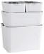 Boîte de rangement - Boîte de rangement - Bac de rangement - Set de 4 - 25 L, 15 L et 5 L - Plastique PP - pour vêtements, jouets et cuisine