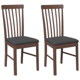 VidaXL Eetkamerstoel Zwart/Bruin 425x480x940mm (2 stuks)