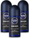 Nivea Men Deep Déodorant Roll-On - 3 x 50 ml