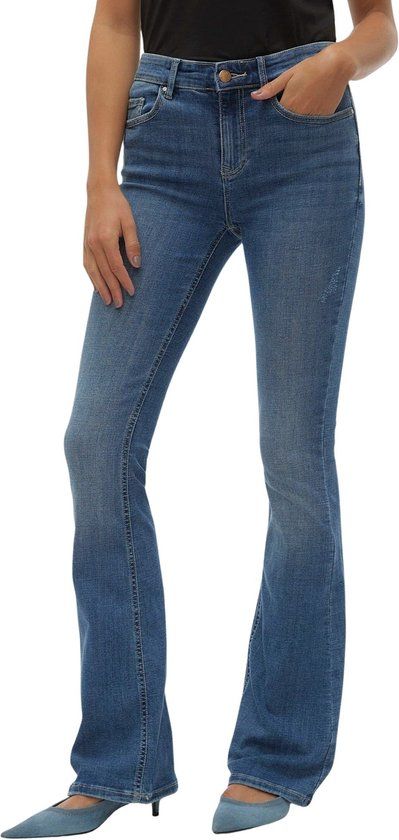 Vero Moda VMFLASH Flared Jeans - Medium Blue Denim - W30/L34