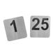 Garcia de Pou 1 tot 25 Tafelnummers, Roestvrij staal, Zilver, 5,2 x 4,2 x 30 cm