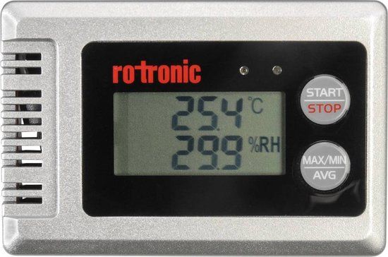 Rotronic HL-1D-set datalogger voor vochtigheid en temperatuur met display hydrolog, grijs