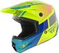 FLY Racing Kinetic Drift Blauw Hi-Vis Charcoal Crosshelm - Helm