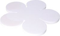 Glorex Hobby Piepschuim vormen bloemen - 20 x 1 cm - Hobby knutselen - zelf decoreren - wit