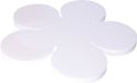 Glorex Hobby Piepschuim vormen bloemen - 20 x 1 cm - Hobby knutselen - zelf decoreren - wit