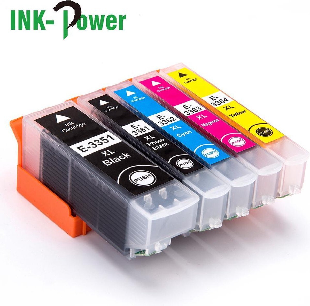 Ink Power Inktcartridge voor Epson 33XL - Multipack van 5 stuks - Met Chip - 33XL - Inktpatronen - Voor Expression Premium Printers: XP-530 / XP-540 / XP-630 / XP-635 / XP-640 / XP-645 / XP-830 / XP-900 / XP-7100 - Inkt Cartridges