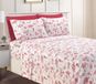 Elegant Comfort 6-delige beddengoedset van zachte microvezel, kreuk- en vervagingsbestendig - vakantiepatroon 1500 - queensize - kardinaal