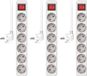 ELRO 3-Pack ES106S-W Stekkerdoos 6-voudig met schakelaar en 1,5m snoer | Wit