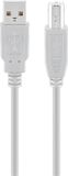 Goobay 68714 USB-kabel - USB type B (M) naar USB (M) - USB 2.0 - 5 m - grijs