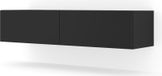 Homlando Bingo meuble TV moderne 140 cm buffet table hifi meuble mural (noir mat)