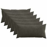 vidaXL Kussensloop 6 stuks HEERLEN Antracietkleurig 40 x 80 cm corduroy