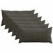 vidaXL Kussensloop 6 stuks HEERLEN Antracietkleurig 40 x 80 cm corduroy