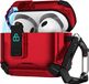Apple AirPods 1 / 2 Defender Housse de protection avec mousqueton 360° Boîtier de protection pour écouteurs antichoc Full Body Cover Rouge