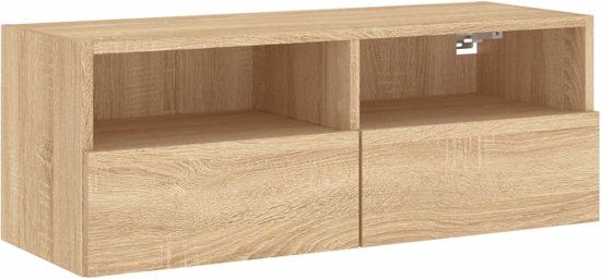 vidaXL Tv-wandmeubel 80x30x30 cm bewerkt hout sonoma eikenkleurig