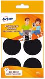 Avery ARDO30, Zwart, Rond, Verwijderbaar, A6, 5 stuk(s), 4,8 cm