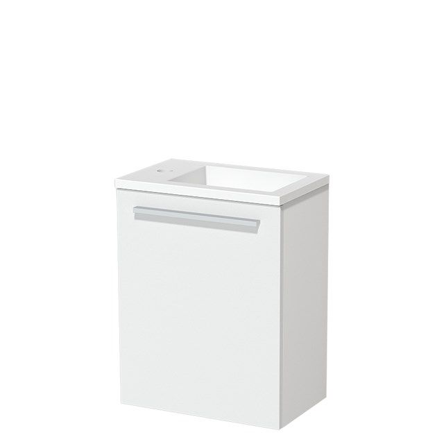 Maxaro Toiletmeubel met Wastafel Solid Surface Mat Modulo Mat Wit 40 cm