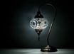 Halay Mozaïek Lamp - Tafellamp 19 cm - Hoogte 42 cm - Handgemaakt en Authentiek - Wit en Kleurrijk
