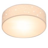 Monzana Plafondlamp - Sterrenhemel Rond 30cm 40 Watt Stof - Wit