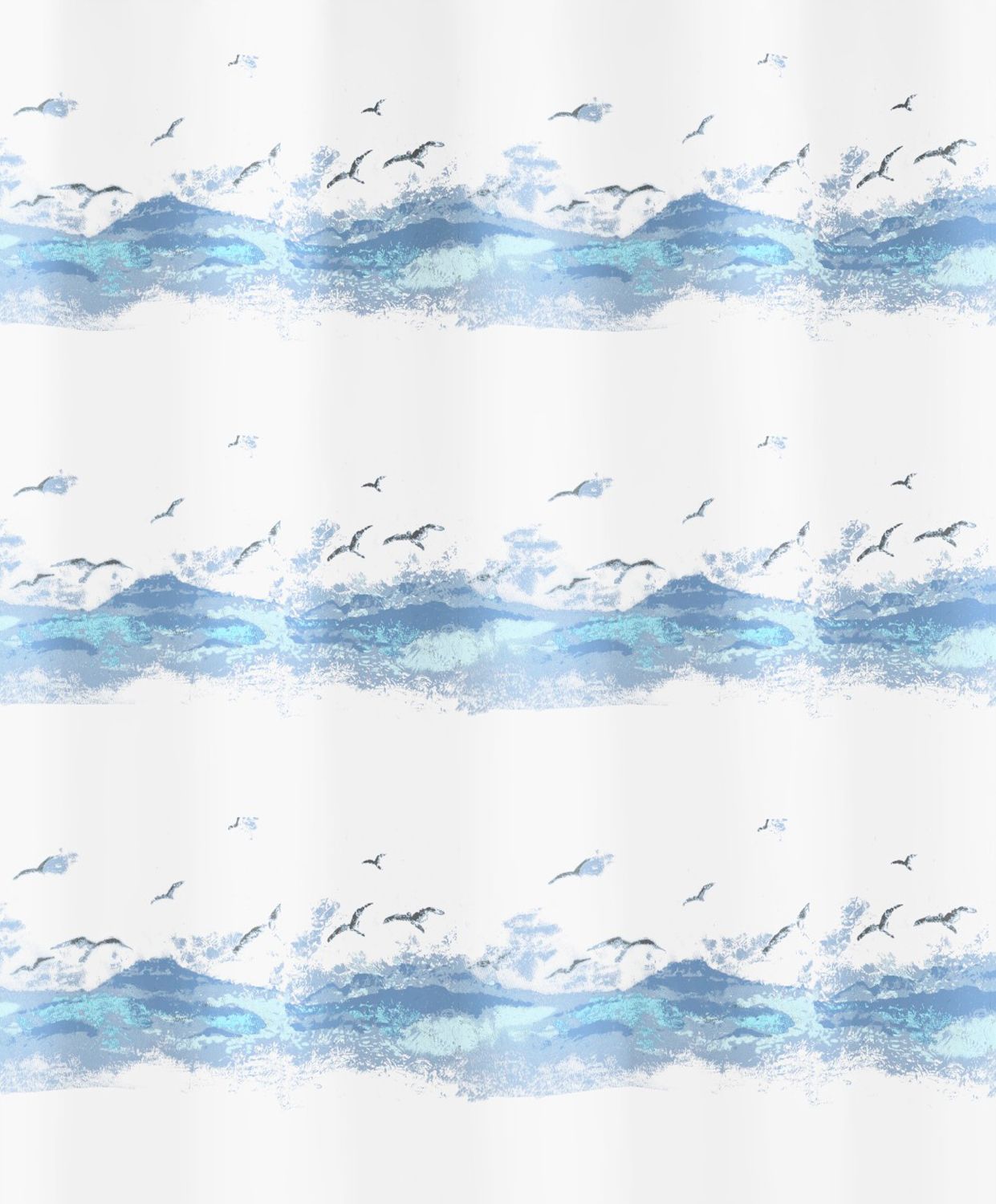 KLEINE WOLKE 856733352 Douchegordijn - blauw - polyester