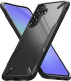Ringke Fusion X | Hoesje Geschikt voor Samsung Galaxy A56 / A36 | Back Cover | Militaire Standaard | Zwart