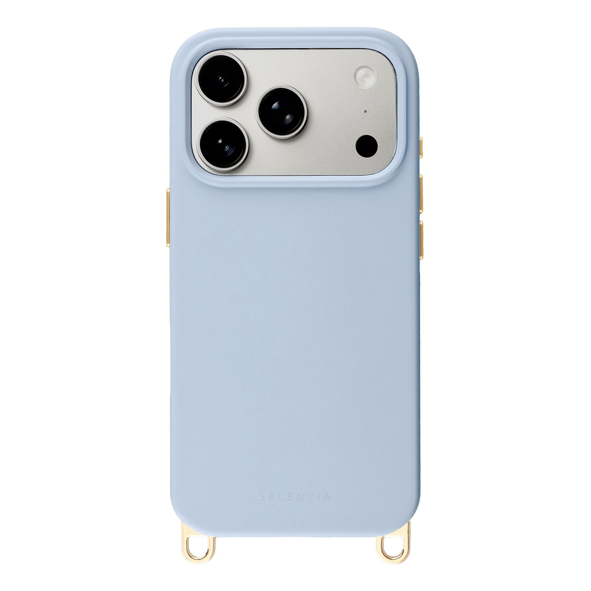Selencia Rivièra MagSafe Backcover met afneembare haakjes Apple iPhone 17 Pro - Powder Blue