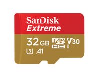 SanDisk Extreme MicroSDHC 32Go - UHS-I - Class 10 - 100Mo/s - avec adaptateur