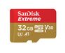 SanDisk Extreme MicroSDHC 32Go - UHS-I - Class 10 - 100Mo/s - avec adaptateur