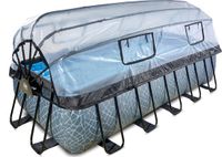 EXIT Toys Exit Stone Zwembad - 540x250x122cm - Grijs - Met Overkapping En Zandfilterpomp