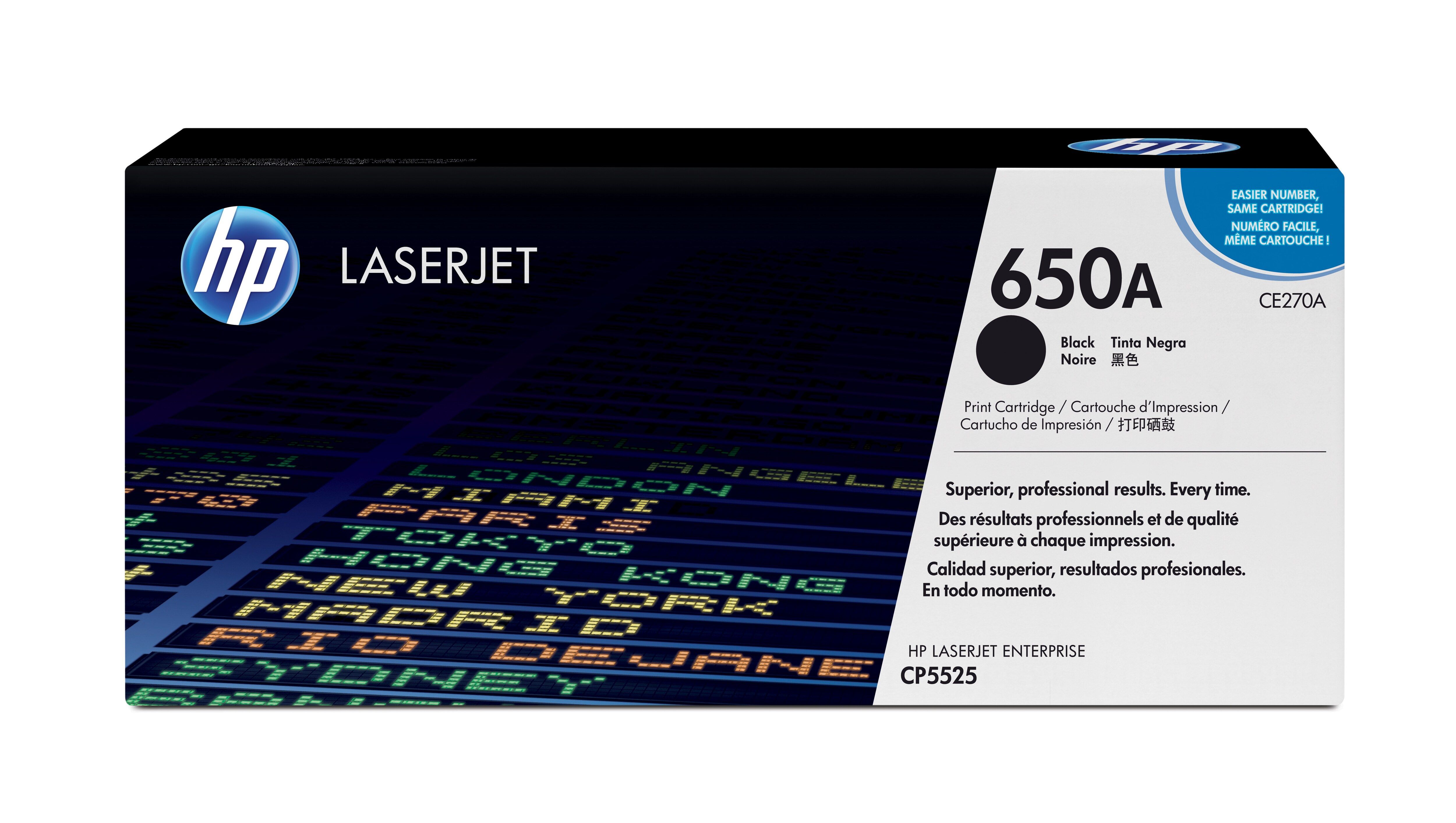HP 650A Original Black LaserJet Toner Cartridge