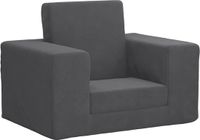 vidaXL Divan pour enfants peluche douce anthracite