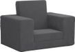 vidaXL Divan pour enfants peluche douce anthracite