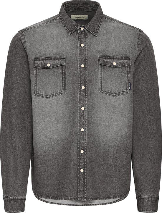 Blend BHDARGO DENIM SHIRT Heren Lange mouwen shirts Katoen M Denim grey