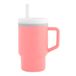 Infantino My 1st Tumbler, Siliconen Oefenbeker met Rietje & Handvat, Lekvrije Babybeker voor Onderweg, BPA-vrije Overgangsfles, Melon