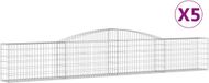 vidaXL Gabions - 5 pieces - arched - 400x30x60/80 cm - iron
