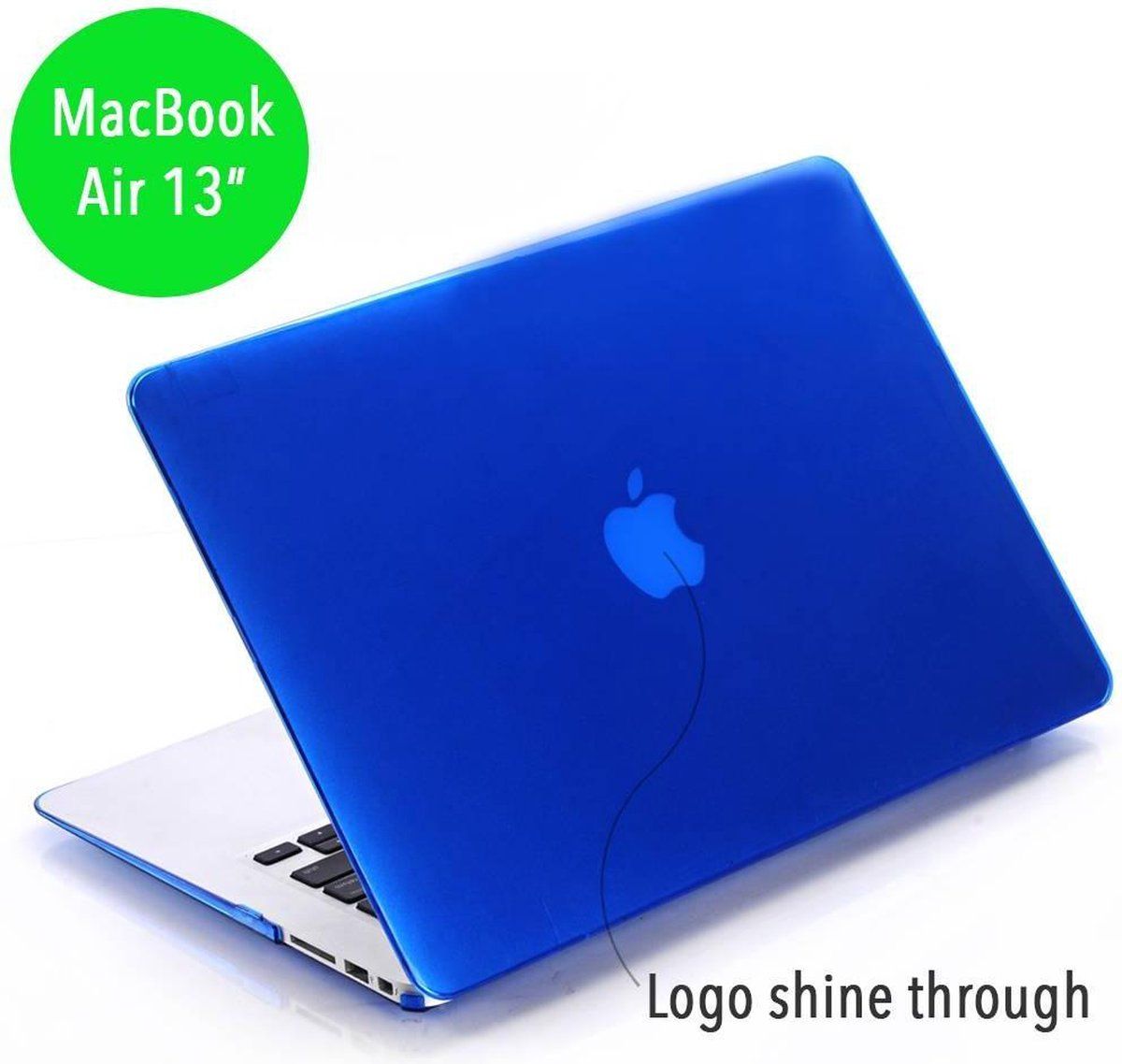 Lunso Hardcase Hoes - MacBook Air 13 inch (2010-2017) - Glanzend Blauw - Kunststof