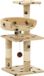 Chat poteau griffoir avec poteaux griffoirs en sisal 65 cm empreintes de pattes beige