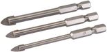 Silverline 3-delige tegel & glasboorbeitel set met 6-hoekige schacht 5, 6 en 8 mm