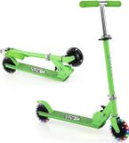 KOMFOTTEU trottinette pour enfants avec roues LED, trottinette pliable en aluminium, trotteuse pour enfants avec 3 hauteurs réglables, trottinette urbaine/trottinette à plateforme adaptée jusqu'à 50 kg