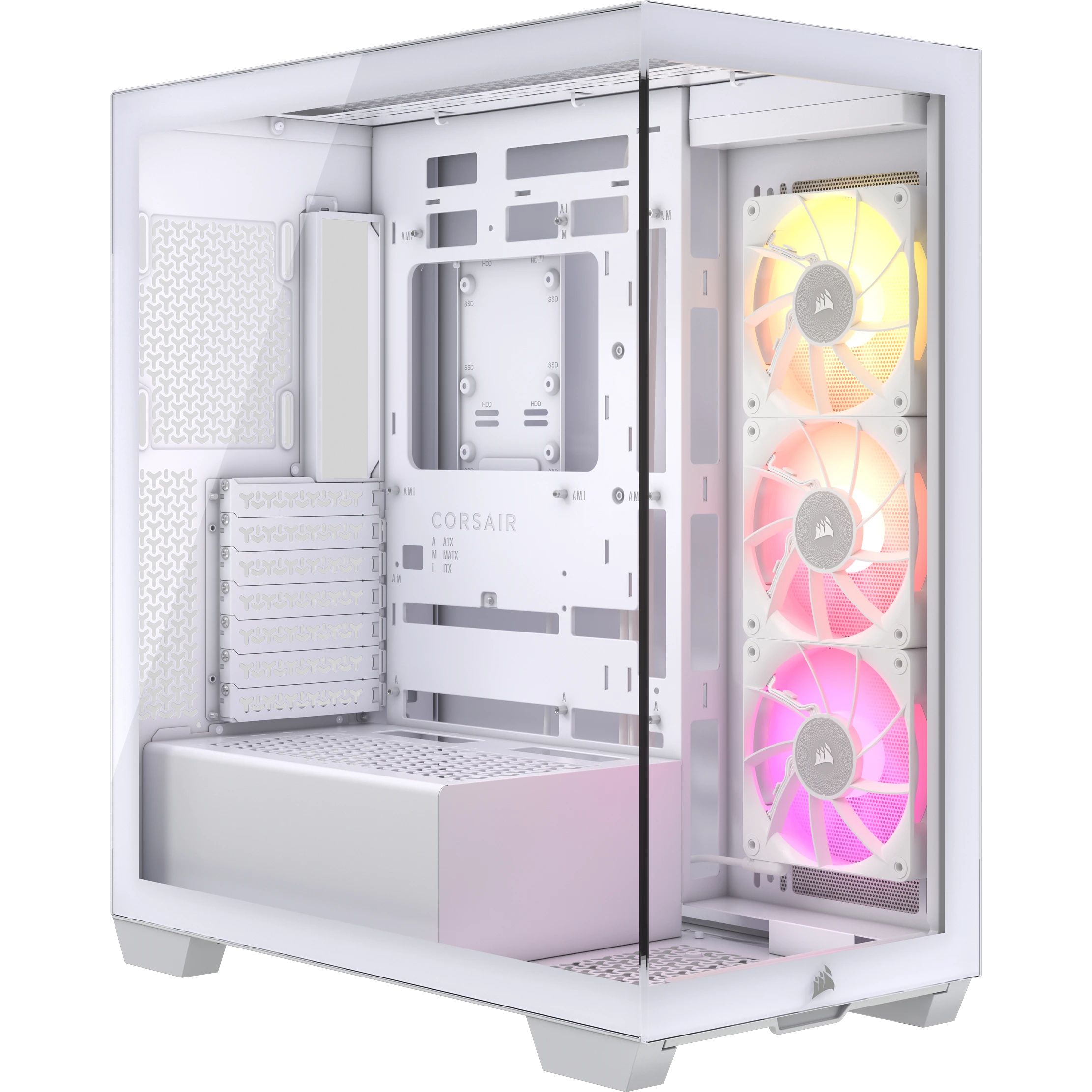 Corsair iCUE LINK 3500X RGB Midi Tower - White - Tempered Glass - Gaming PC Case