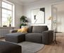 DELIFE Hoekbank Lanzo microvezel kaki 230x155 cm met variabele recamière en poef