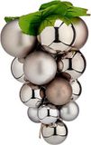 Krist+ Kerstbal Druiven Klein Zilverkleurig Plastic 14 x 14 x 25 cm
