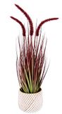 Kunstmatig vossenstaartgras met plantenpot, gras, kunstgras, siergras, groene planten, siergras, solitair gras, decoratie, grasarrangement, borstelgierst, pananicoideae, zoetgrassen, setaria