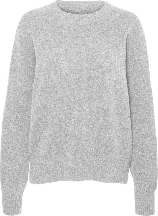 Vero Moda VMBOOM LS O-NECK PULLOVER GA NOOS Trui Dames - Light Grey Melange - Maat S