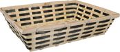 Merkloos / Sans marque Paardekooper Broodmand rechthoekig - bamboe hout - 39 x 29 x 10 cm - naturel/zwart