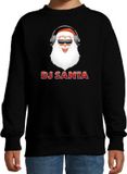 Bellatio Decorations Bol Foute kersttrui / sweater - DJ Santa / Kerstman - zwart - voor kinderen - maat 122/128
