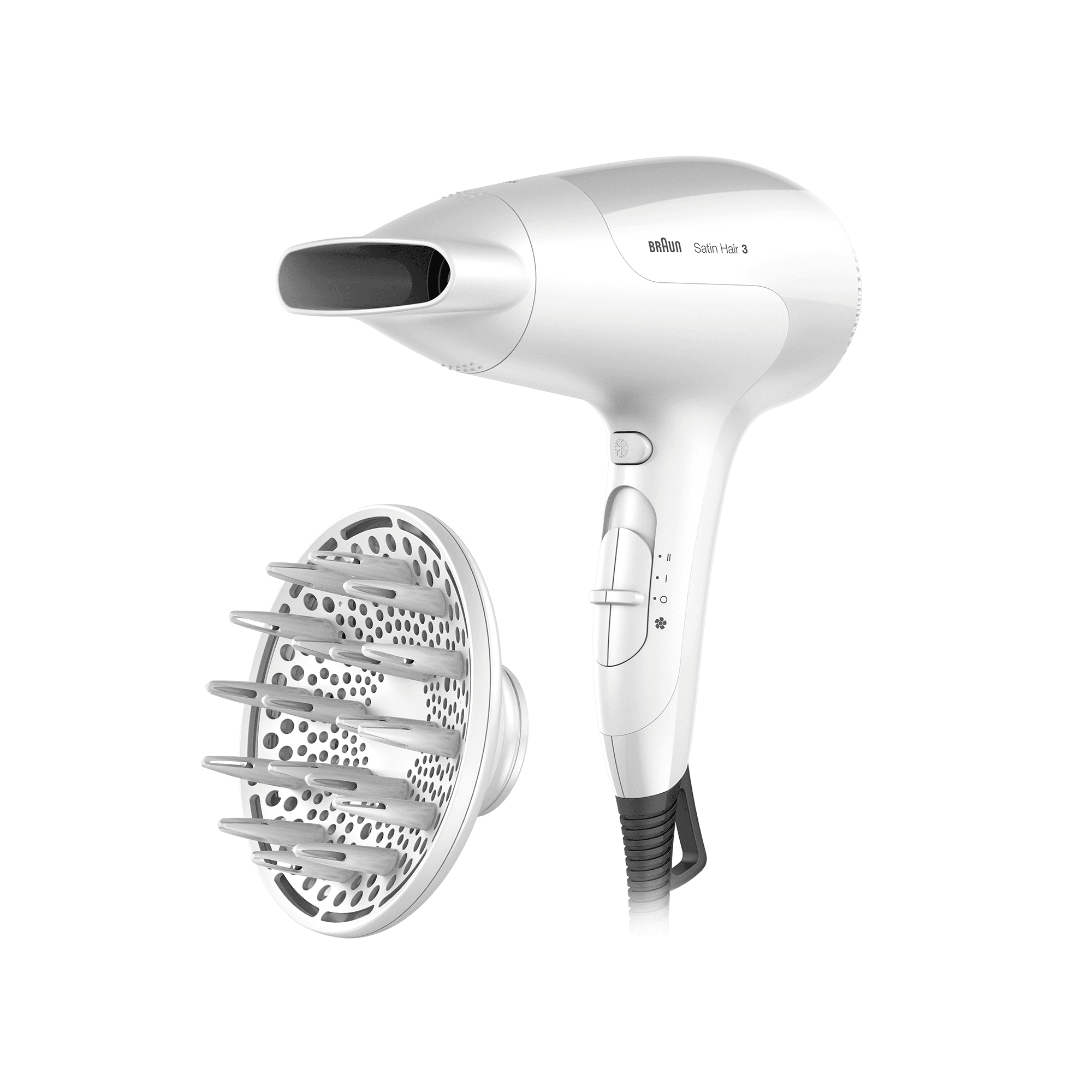 Braun Satin Hair 3 PowerPerfection HD385 - Haardroger - 2000W - Wit
